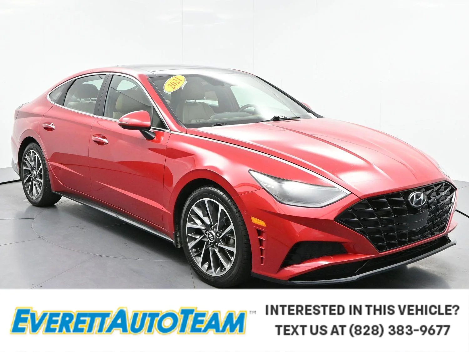 Used 2021 Calypso Red Hyundai Limited image 1
