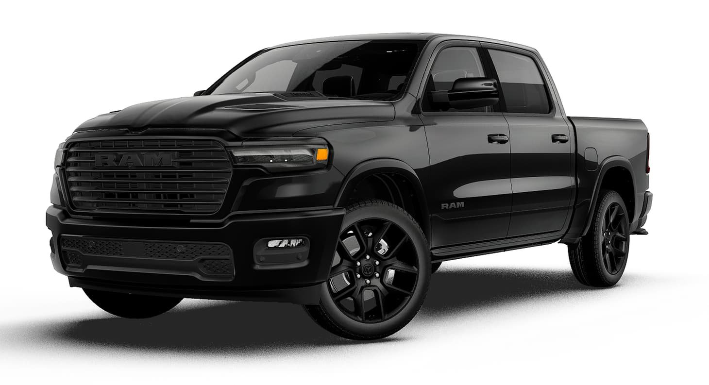 New 2027 Diamond Black Crystal Pearl-Coat Exterior Paint RAM Laramie image 13