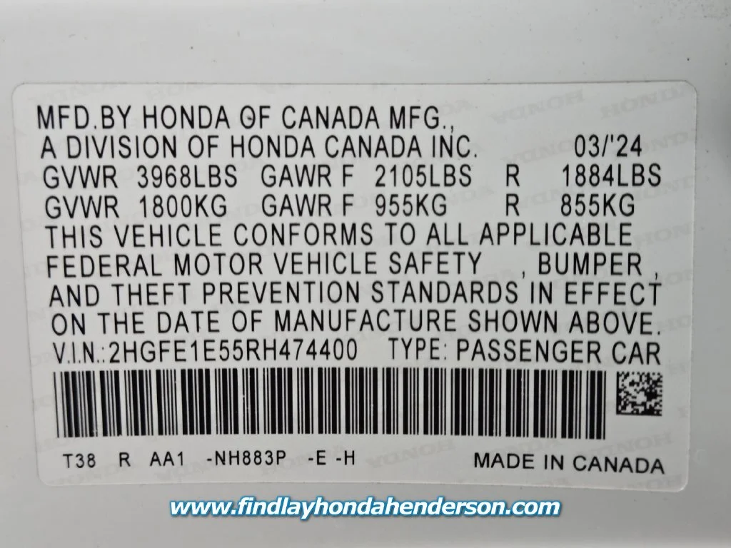 Certified Used 2024 Platinum White Pearl Honda Base image 14