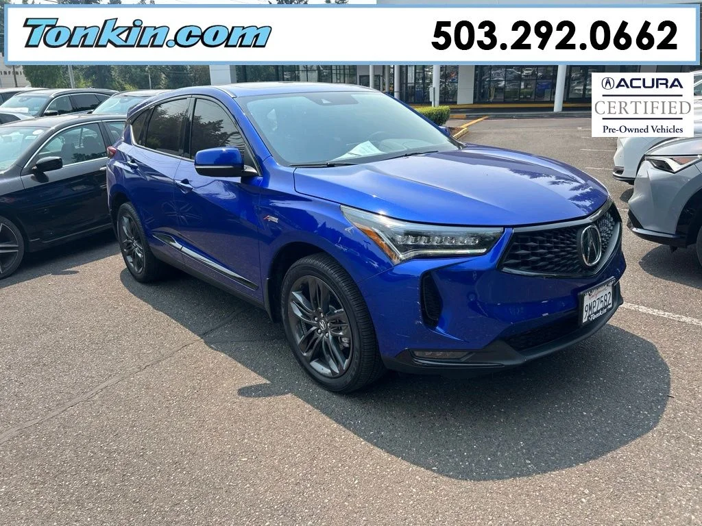 Certified Used 2023 Apex Blue Pearl Acura SH-AWD A-SPEC image 1