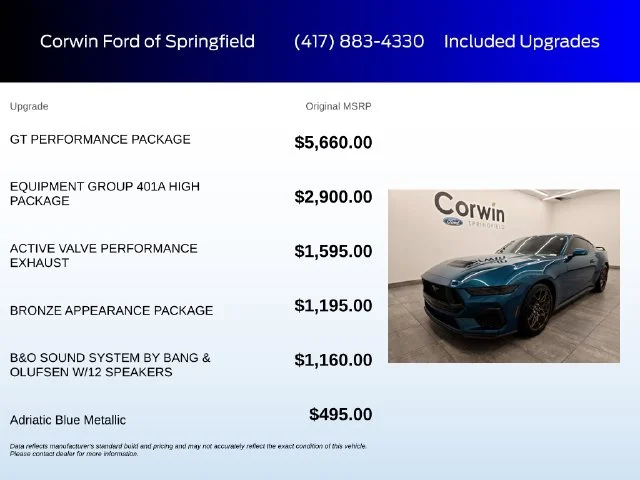 Certified Used 2026 Adriatic Blue Metallic Ford GT Premium image 6
