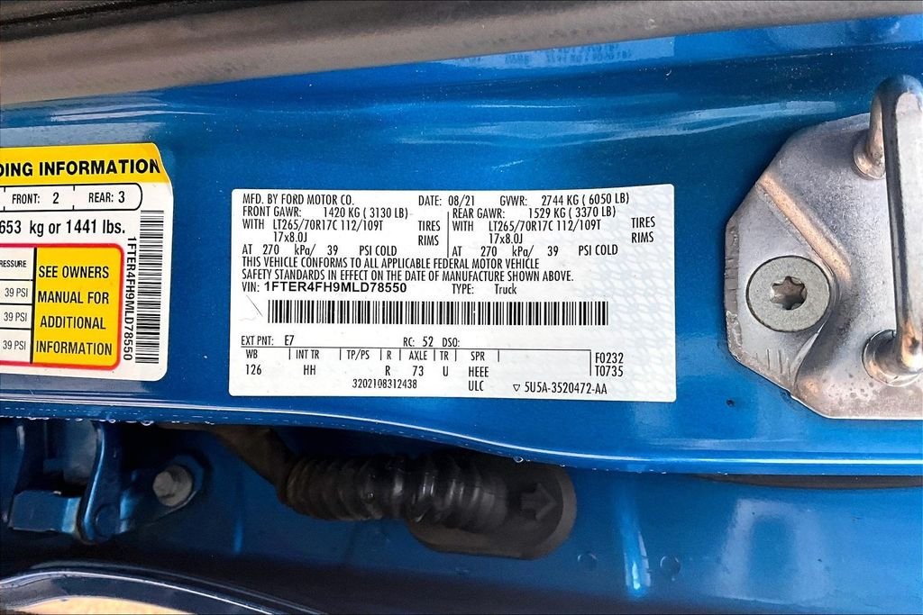 Used 2021 Blue Ford Lariat image 35