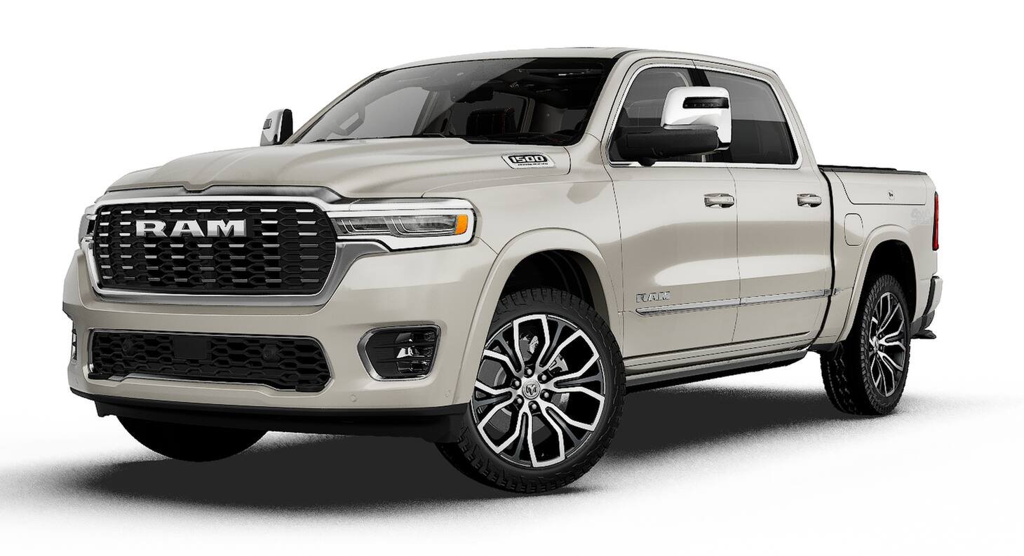 New 2027 Ivory White Tri-Coat Pearl-Coat Exterior Paint RAM Tungsten image 13