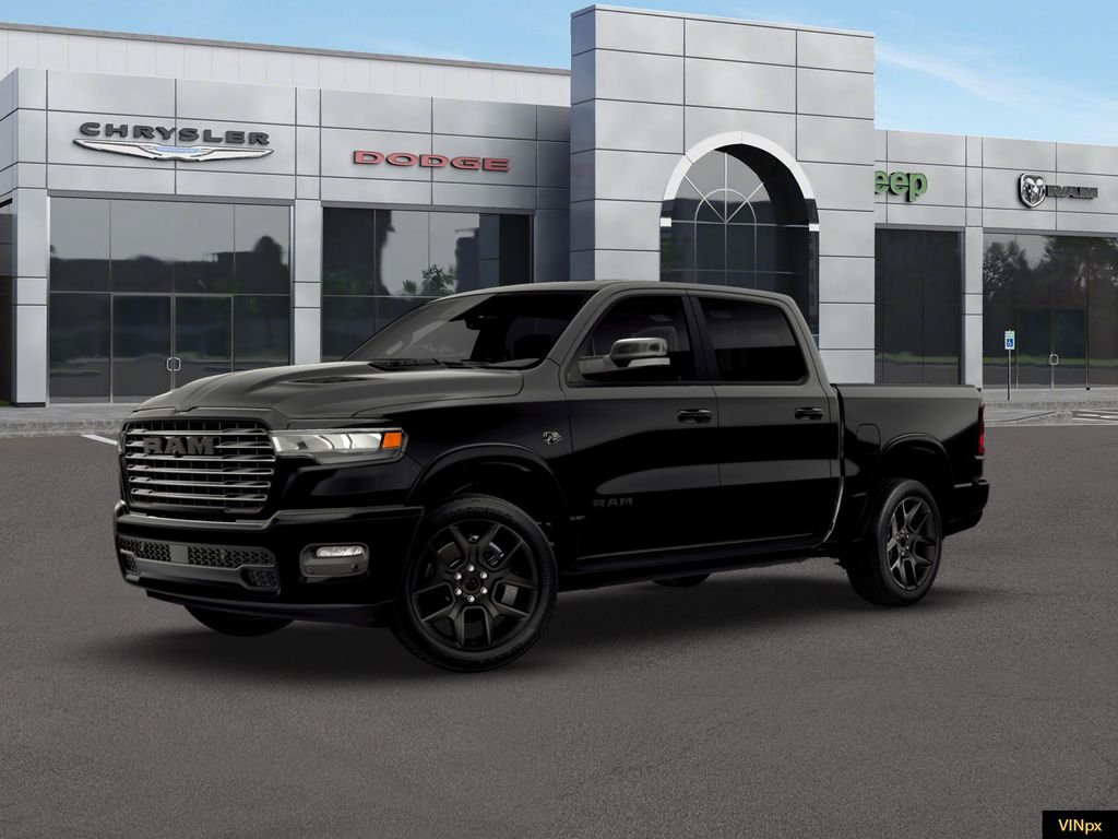 New 2026 Diamond Black Crystal Pearl-Coat Exterior Paint RAM Laramie image 2