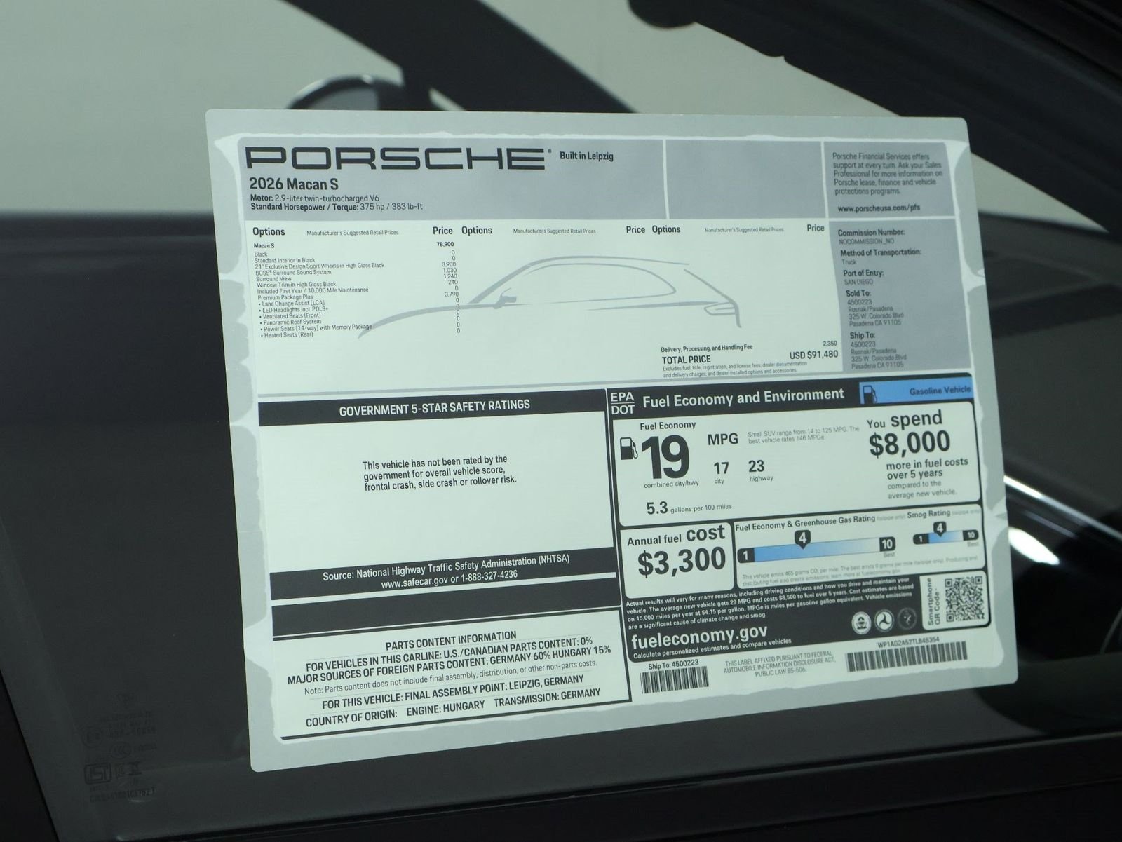 New 2026 Black Porsche S image 25