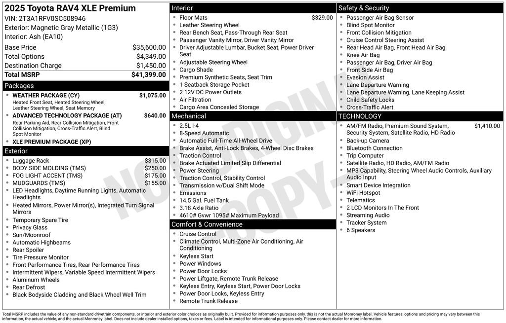 Used 2025 Gray Toyota XLE Premium image 6