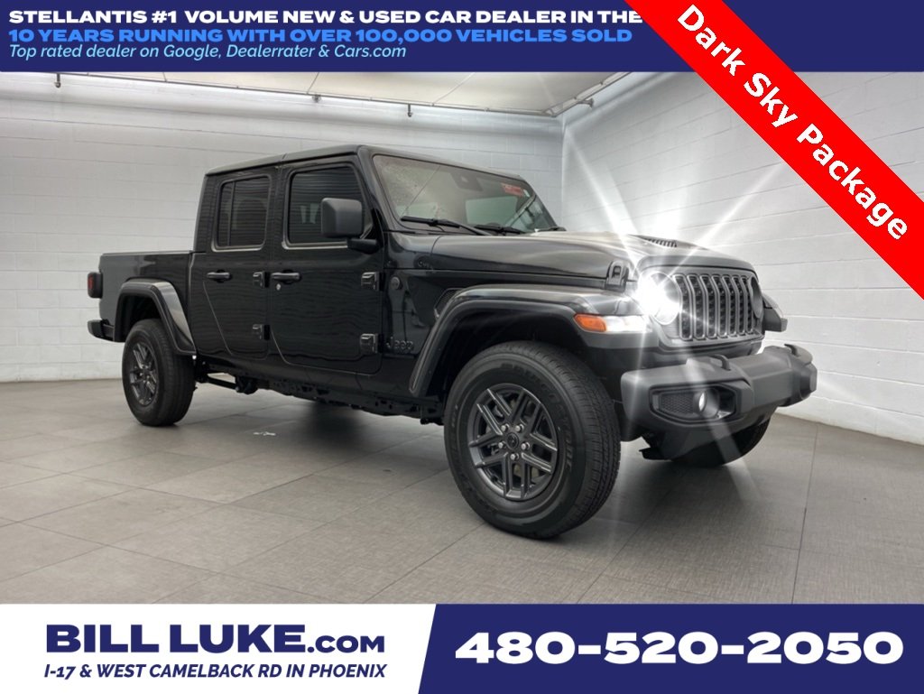 New 2025 Jeep Gladiator Sport S Dark Sky Crew Cab in Phoenix