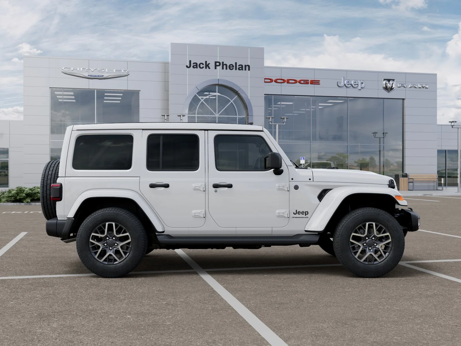 New 2026 Bright White Clear-Coat Exterior Paint Jeep Sahara image 47