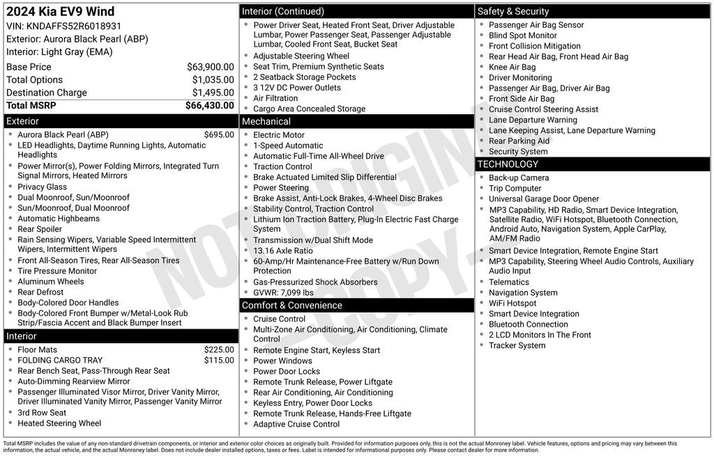 Certified Used 2024 Black Kia Wind image 15