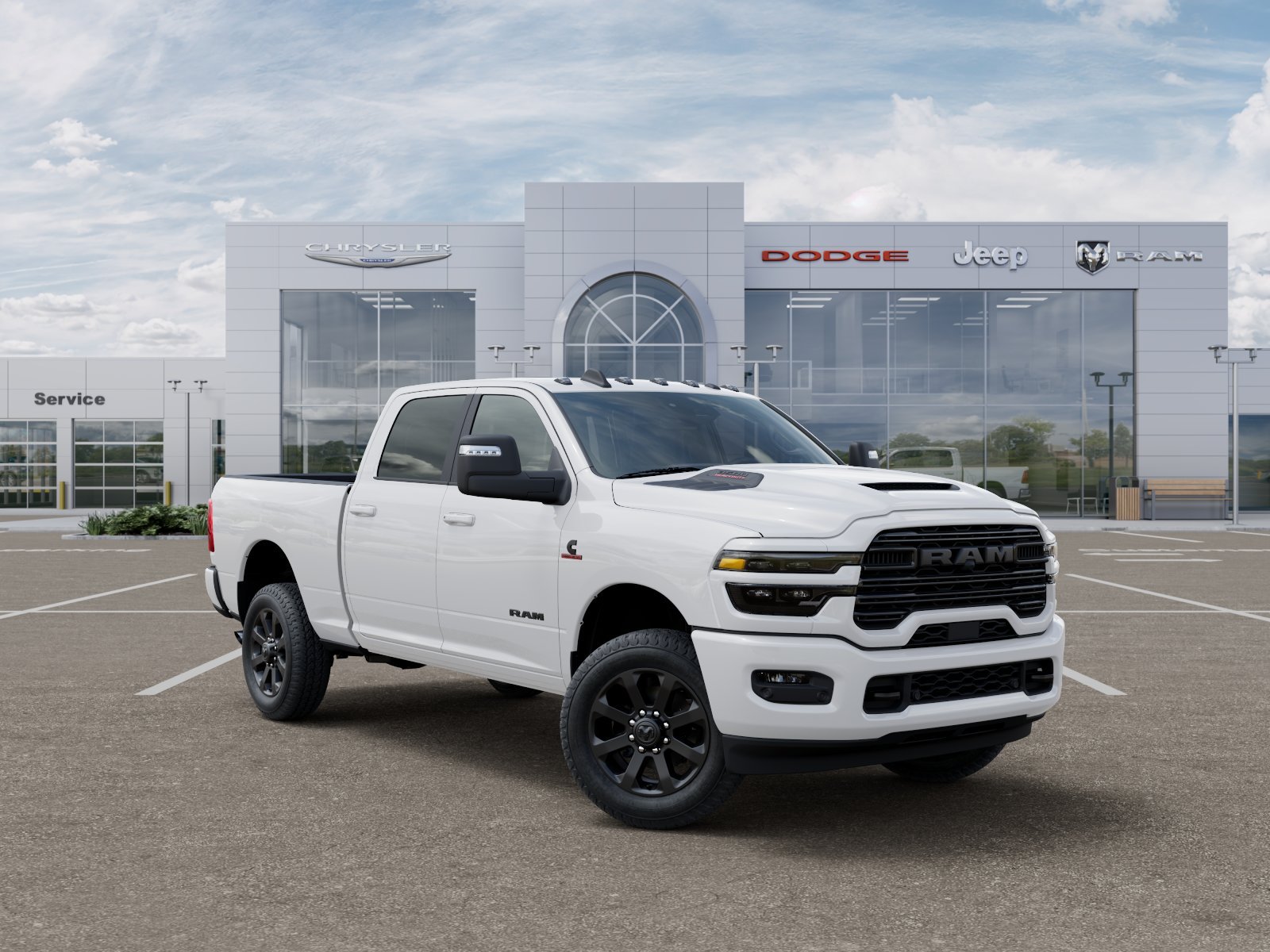 New 2026 Bright White Clear-Coat Exterior Paint RAM LARAMIE image 105