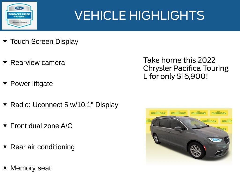 Certified Used 2022 White Chrysler Touring L image 23