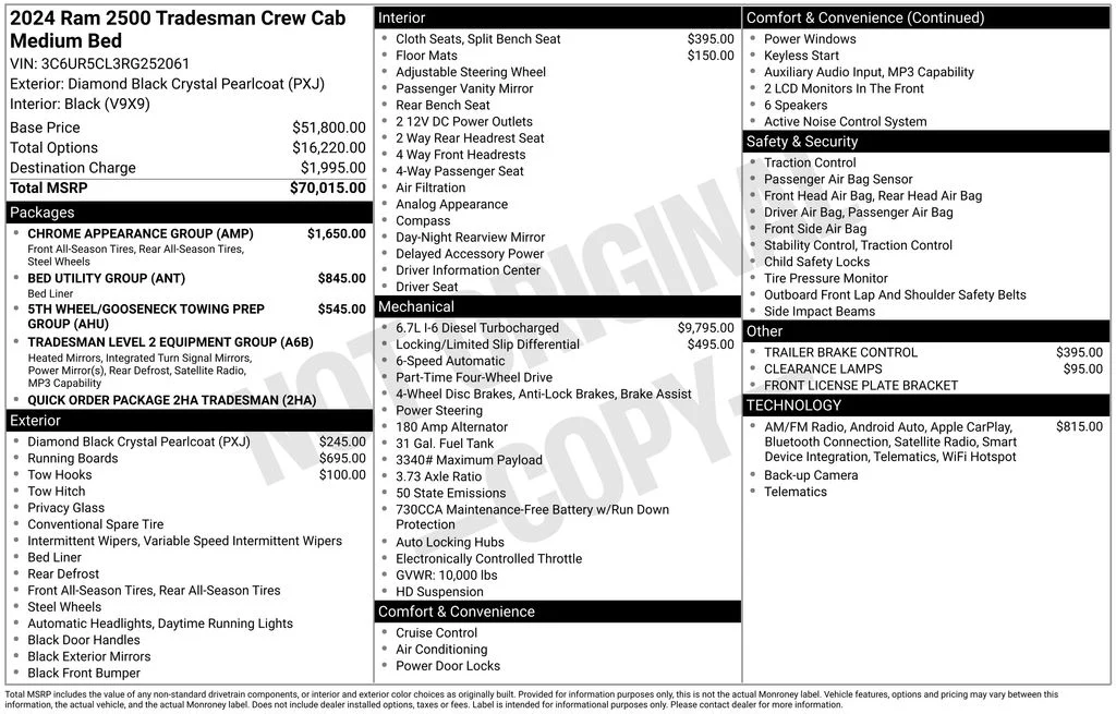 2024 RAM 2500 Tradesman 4X4 Crew Cab SWB's photo