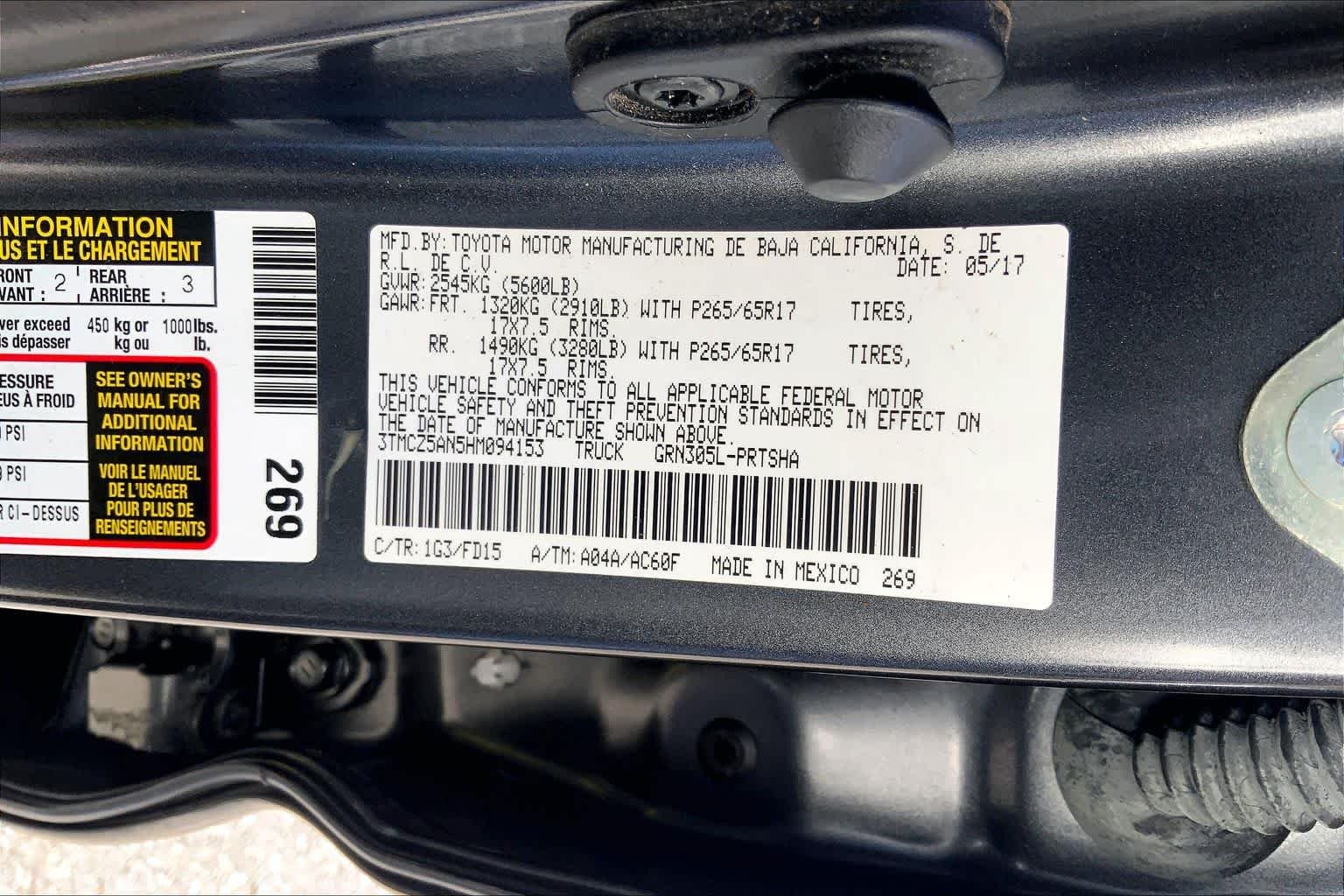 Certified Used 2017 Magnetic Gray Metallic Toyota TRD Sport image 34