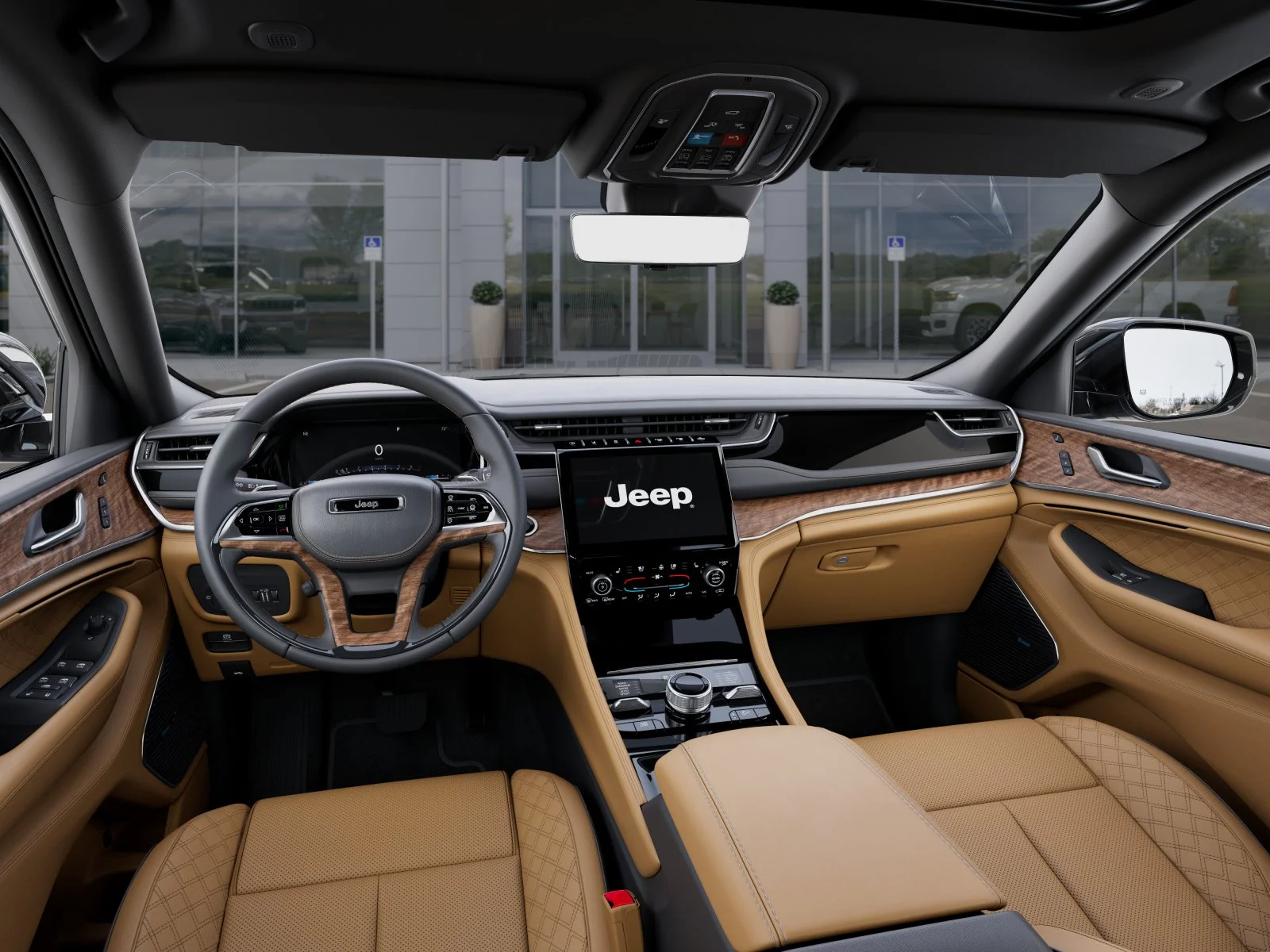 New 2025 Diamond Black Crystal Pearl-Coat Exterior Paint Jeep Summit Reserve image 44