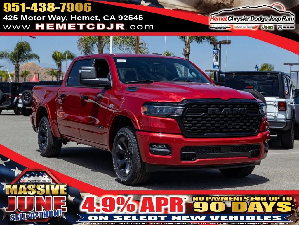 New 2026 Molten Red Pearl-Coat Exterior Paint RAM Big Horn Night Edition image 1