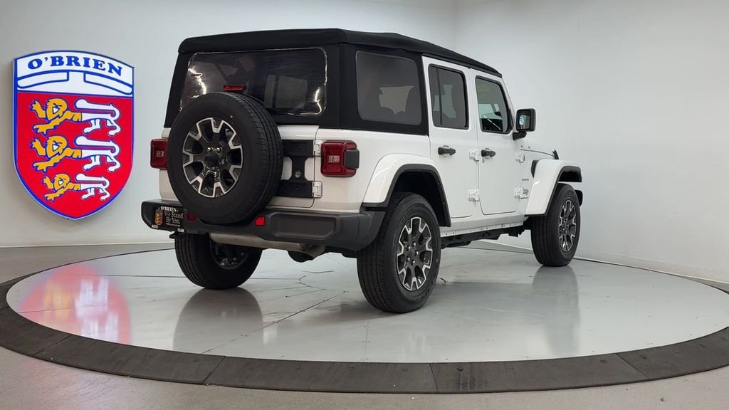 Used 2024 Bright White Clearcoat Jeep Sahara image 5