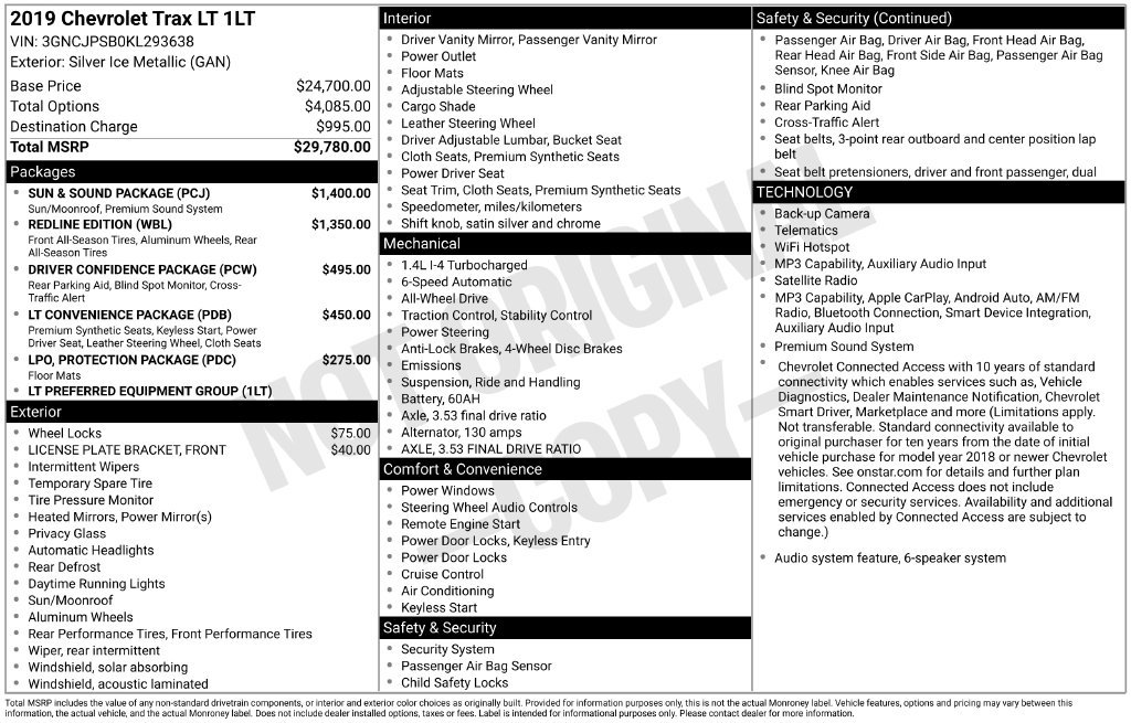 Used 2019 Silver Ice Metallic Chevrolet LT image 34