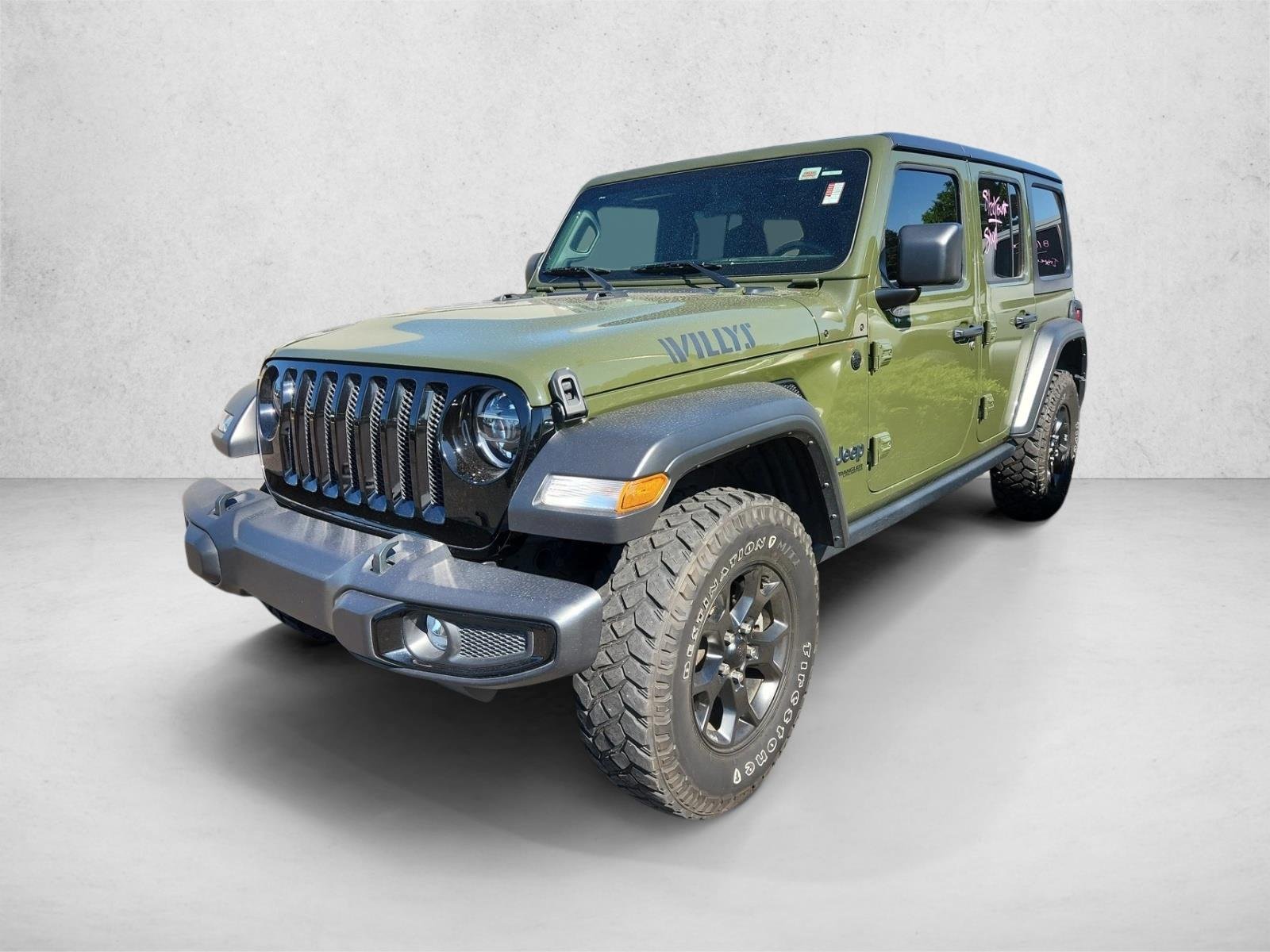 Used 2021 Sarge Green Clearcoat Jeep Unlimited Willys image 14