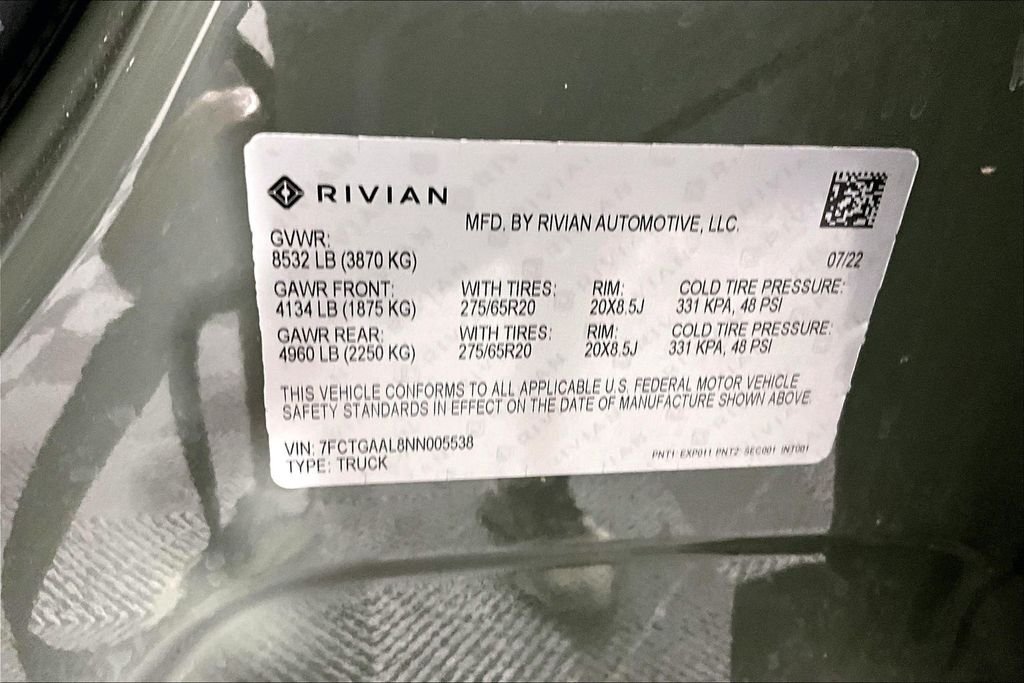 Used 2022 Green Rivian Launch Edition image 14