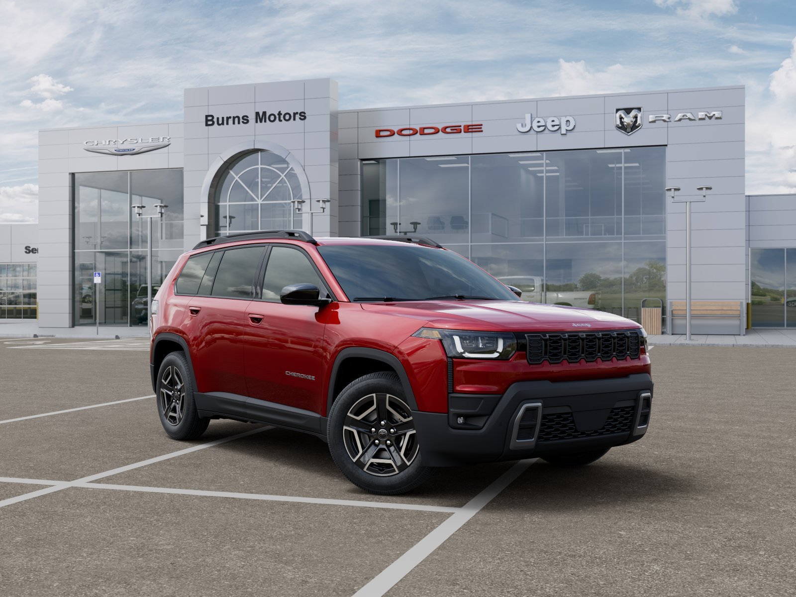 New 2026 Red Hot Pearl-Coat Exterior Paint Jeep Laredo image 5