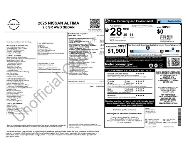 New 2025 Gray Nissan 2.5 SR image 2