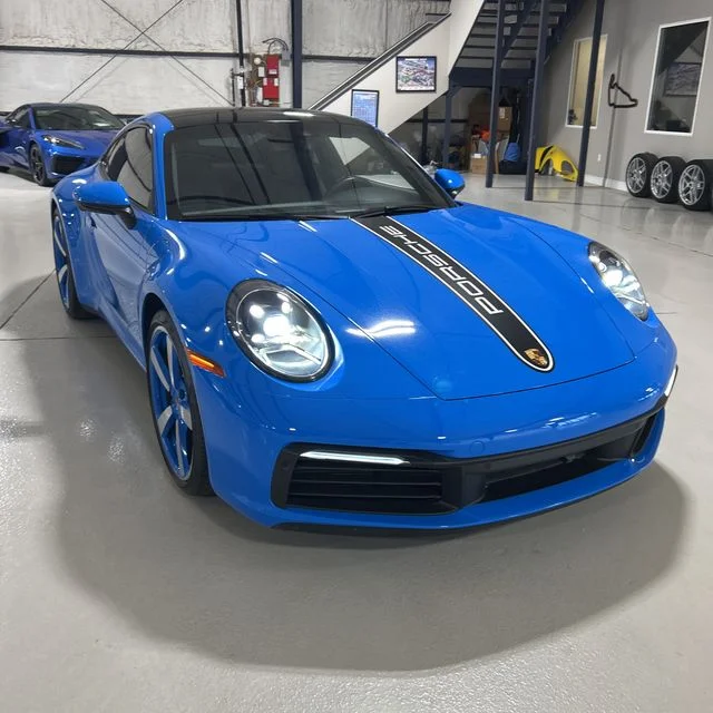 Used 2022 Blue Porsche Carrera image 3