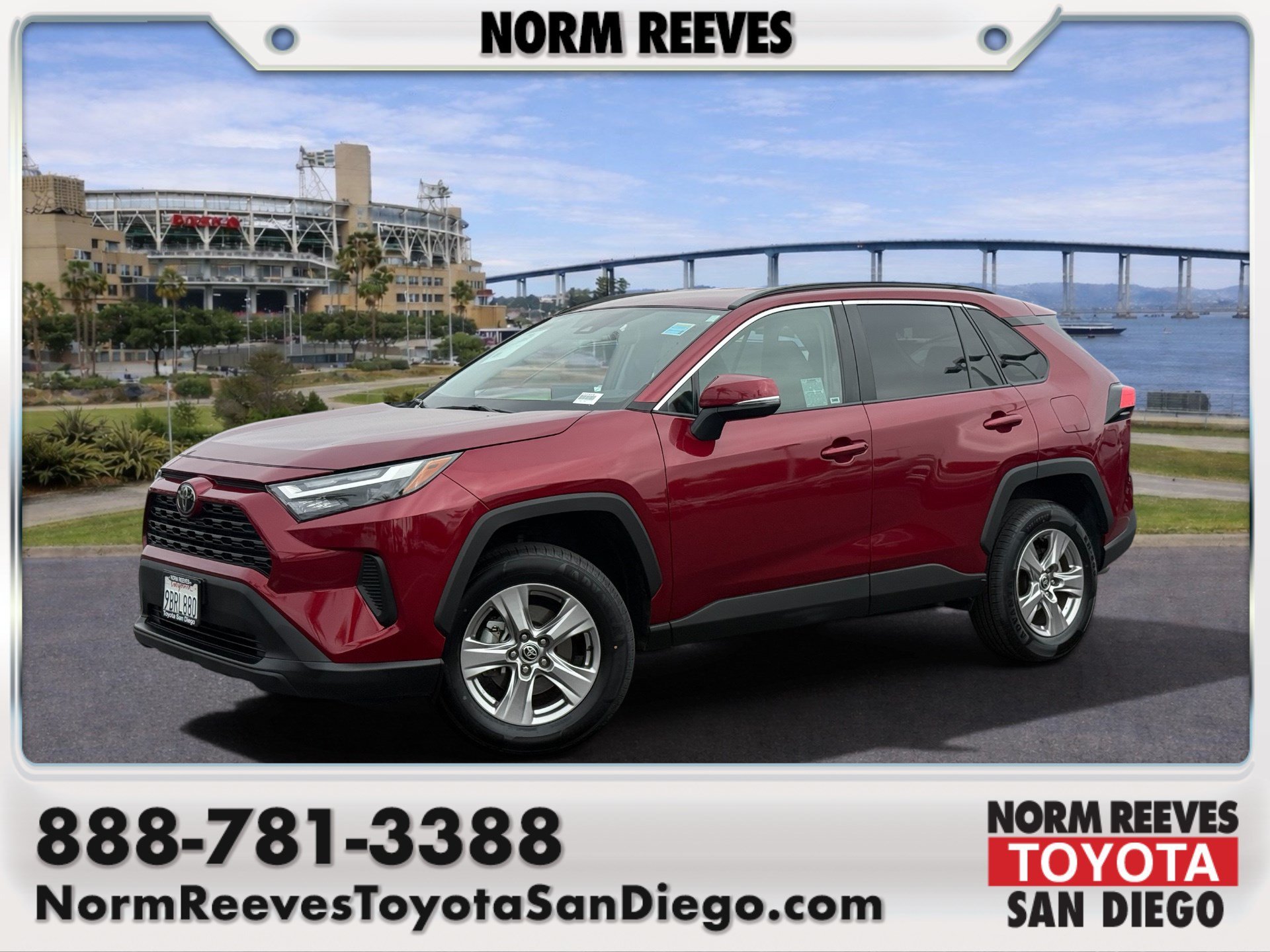 Certified Used 2022 Ruby Flare Pearl Toyota XLE image 1