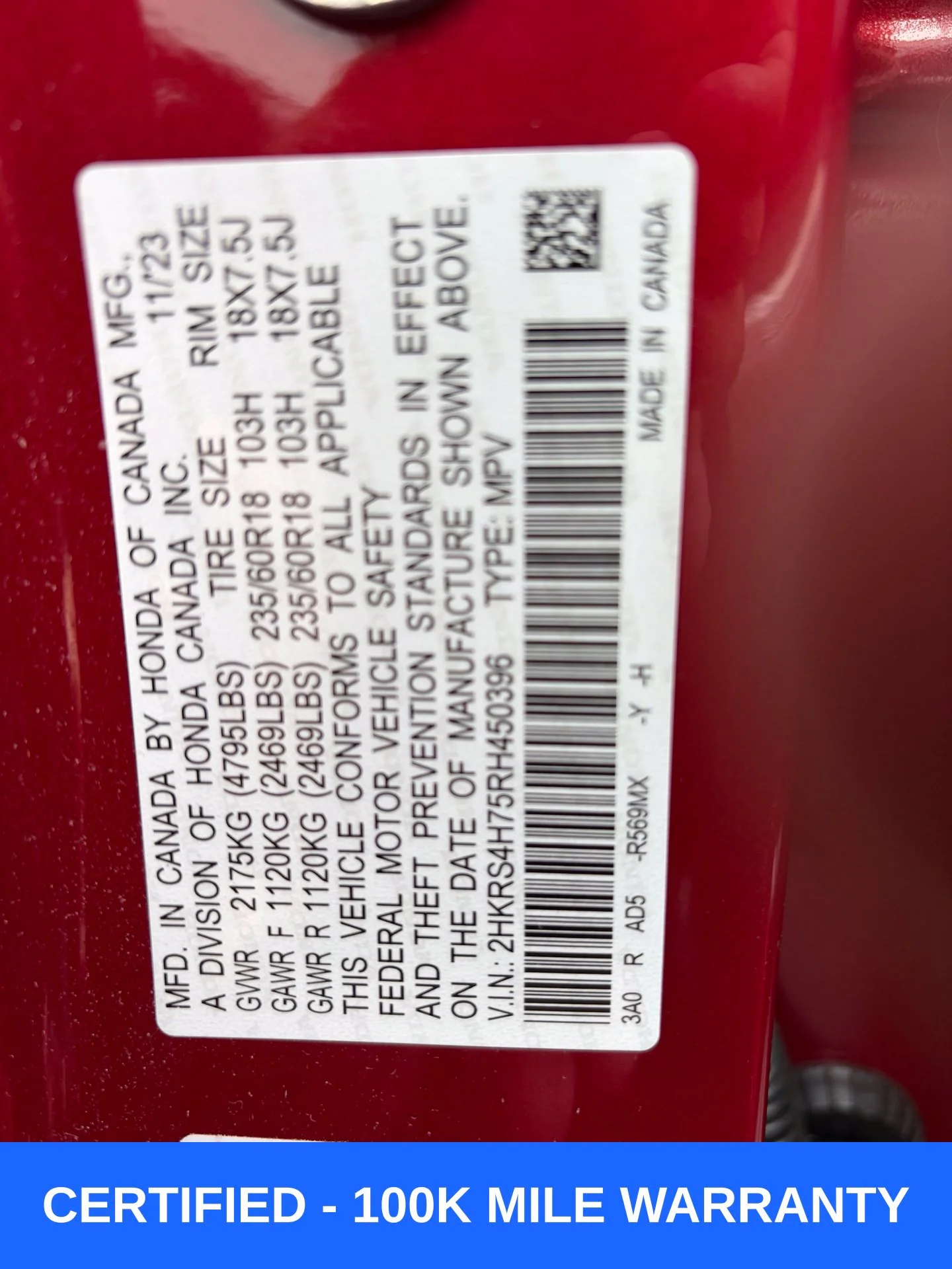 Certified Used 2024 Radiant Red Metallic Honda EX-L image 33