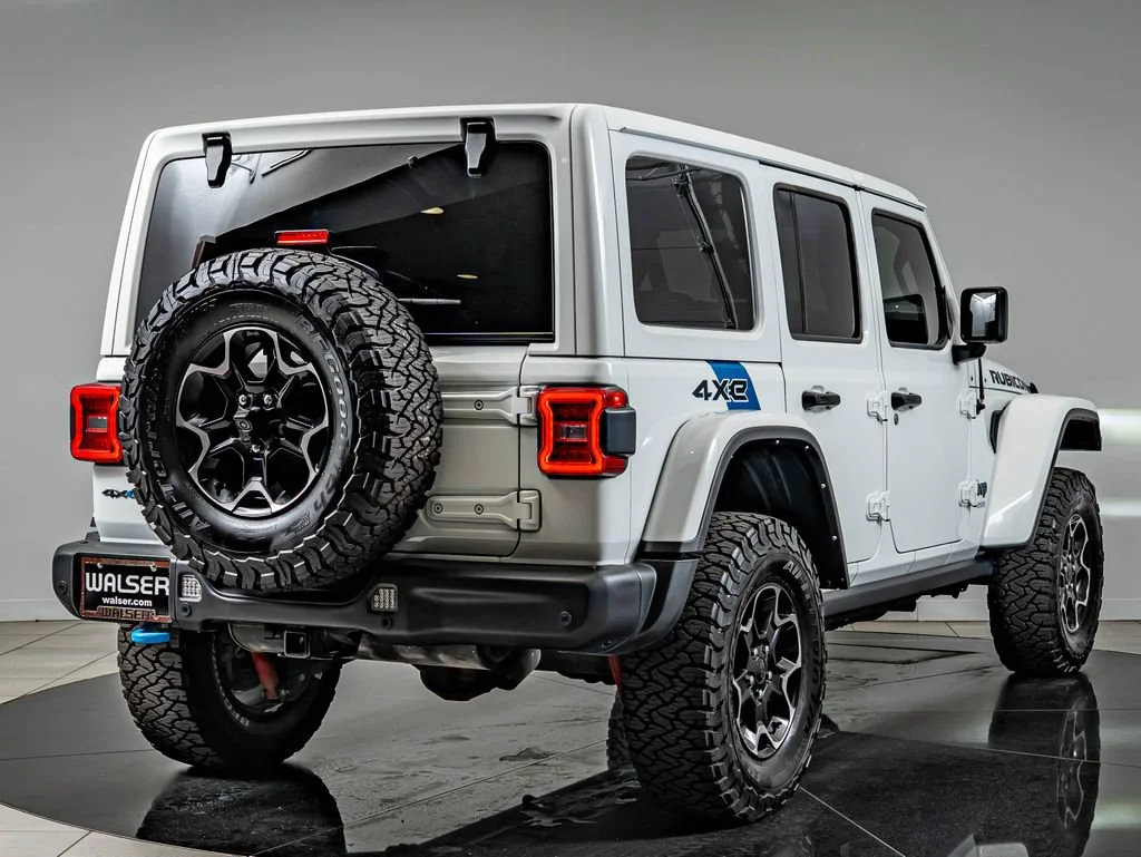 Used 2021 Bright White Clearcoat Jeep Unlimited Rubicon 4xe image 5