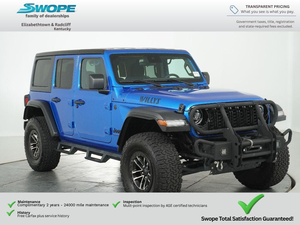 Used 2025 Hydro Blue Pearlcoat Jeep Willys image 1