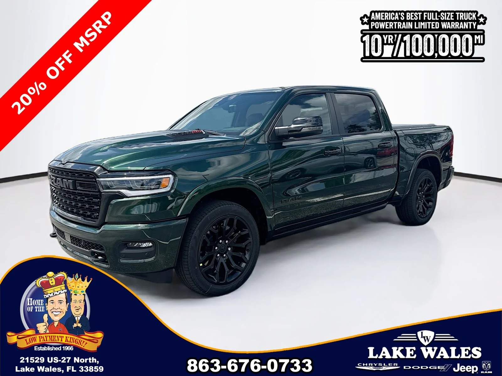 New 2026 Serrano-Green Metallic Exterior Paint RAM Limited image 2