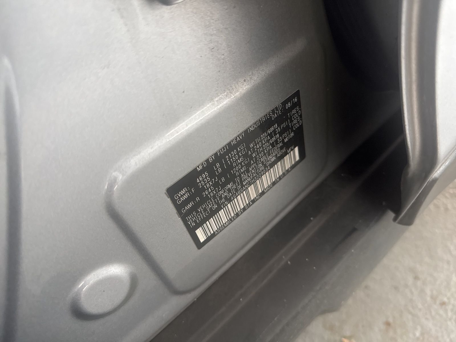 2017 Subaru Outback 2.5i photo 6