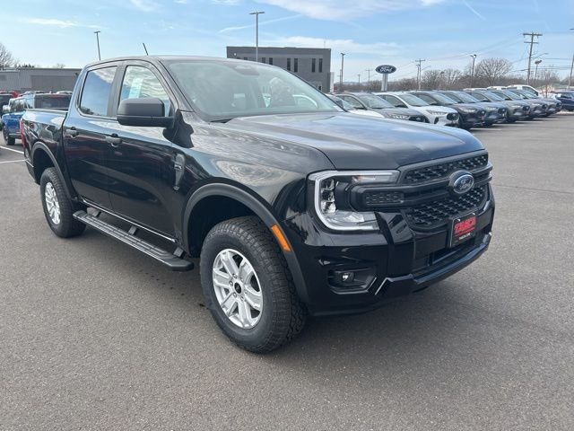 Shadow Black 2025 Ford Ranger XL SuperCrew 4WD Pickup Truck Four-Wheel Drive Automatic