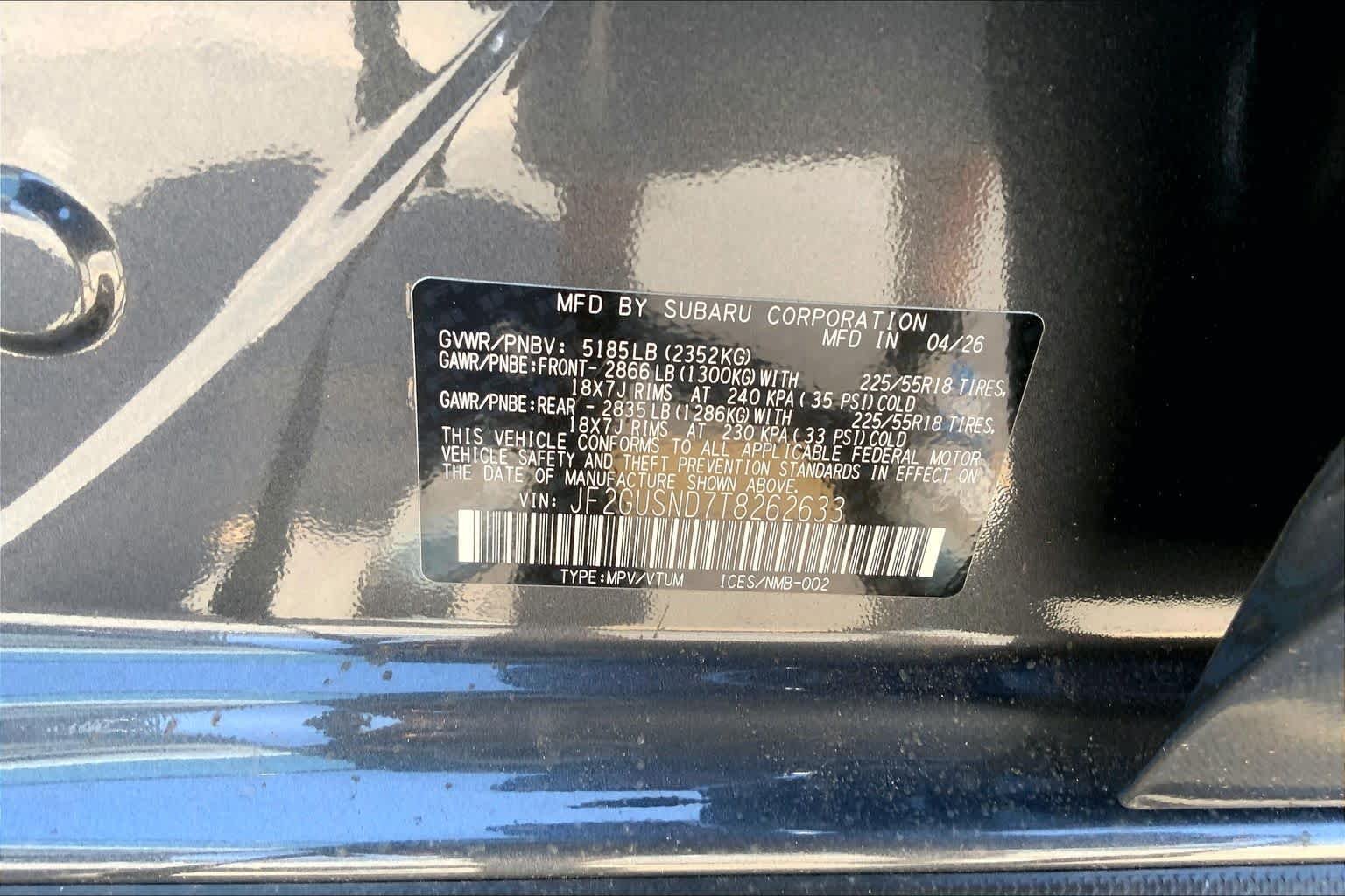 New 2026 MAGNETITE GRAY PEARL Subaru Limited Hybrid image 19