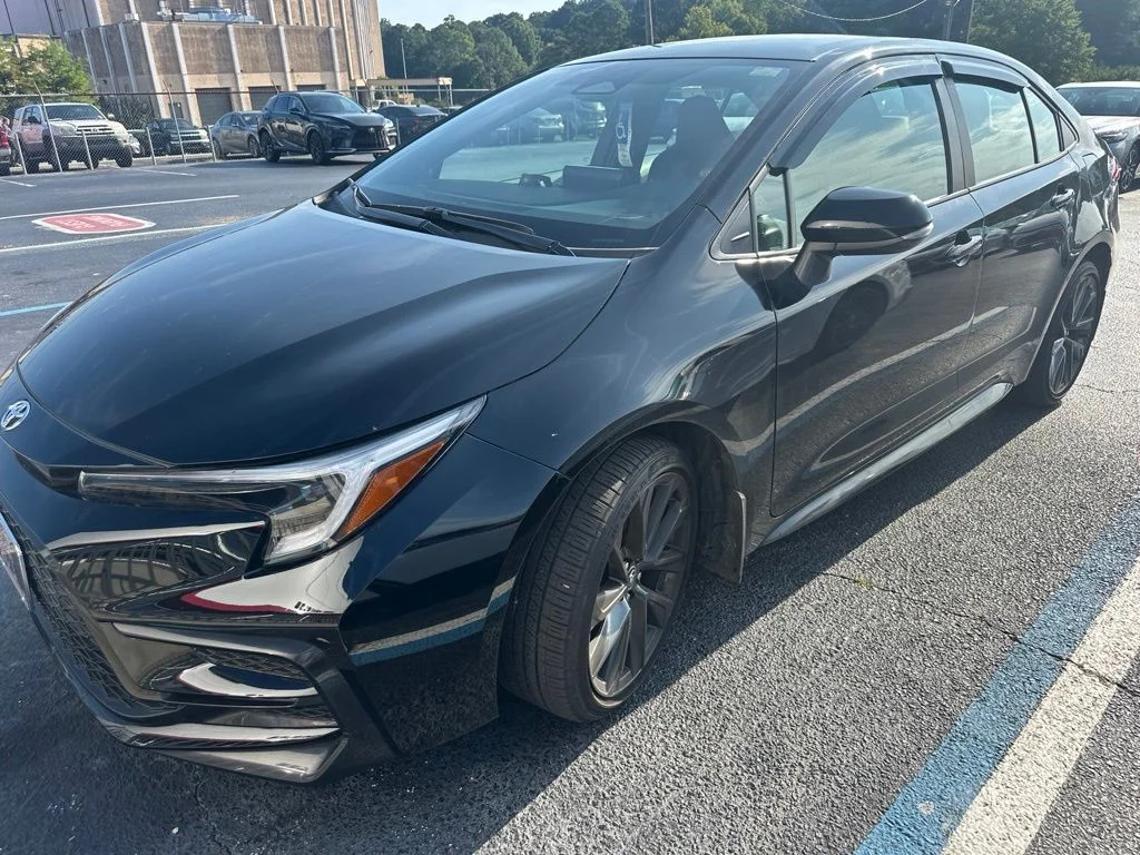 Certified Used 2025 Black Toyota SE image 1