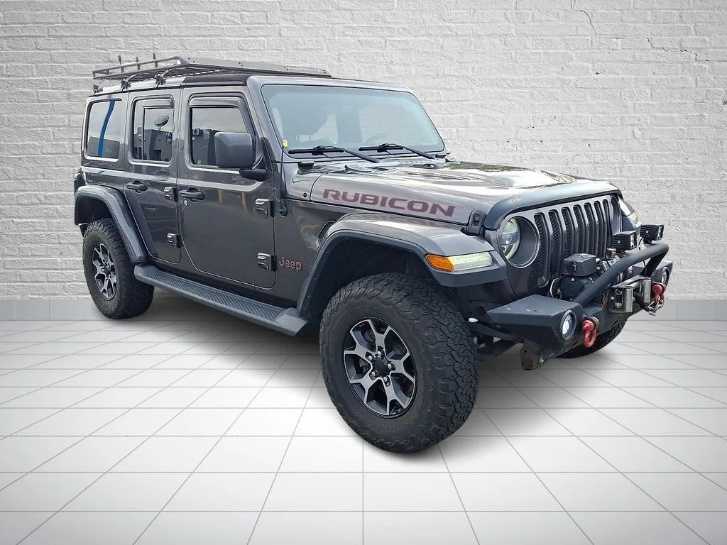 Used 2018 Granite Crystal Clearcoat Metallic Jeep Unlimited Rubicon image 3