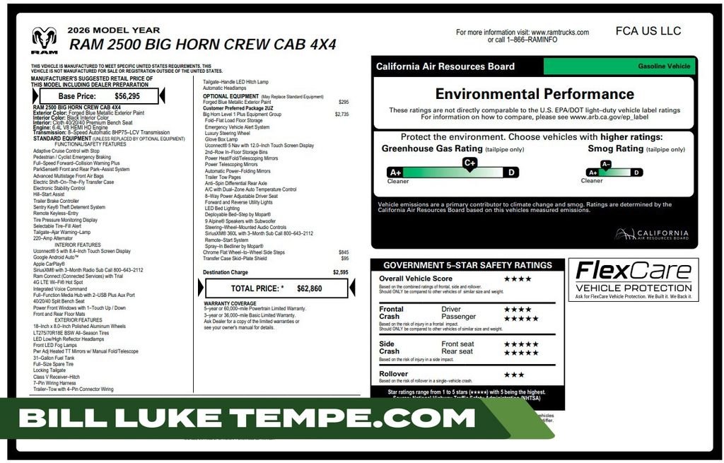 Used 2026 Blue Metallic Ram Big Horn image 1