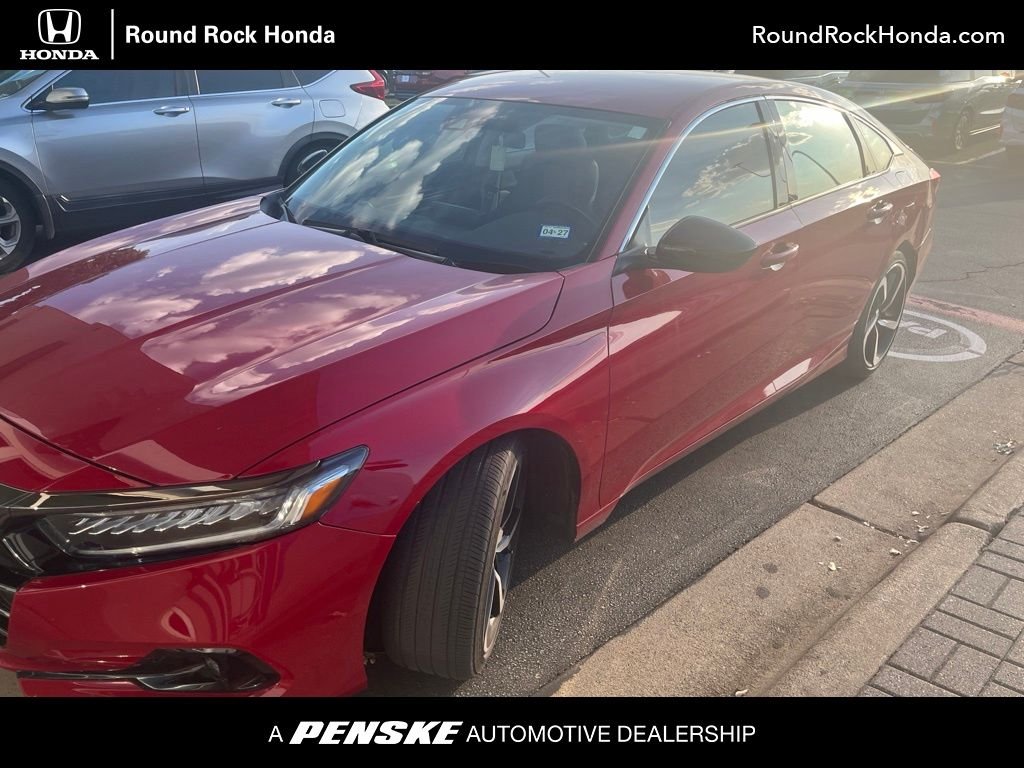 Used 2021 Radiant Red Metallic Honda Sport Special Edition image 1