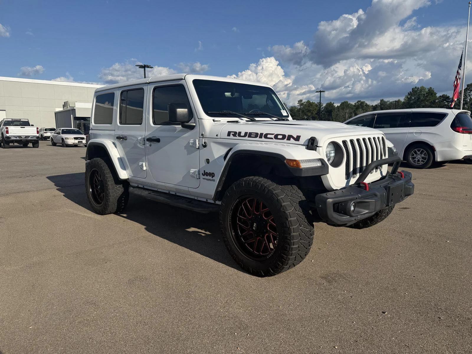 Used 2019 Bright White Clearcoat Jeep Rubicon image 3