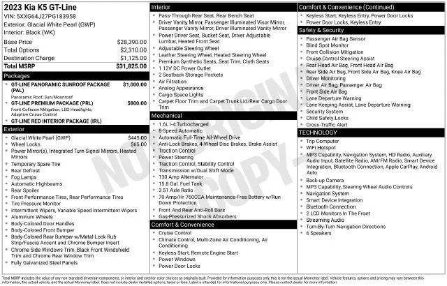 Used 2023 White Kia GT-Line image 41
