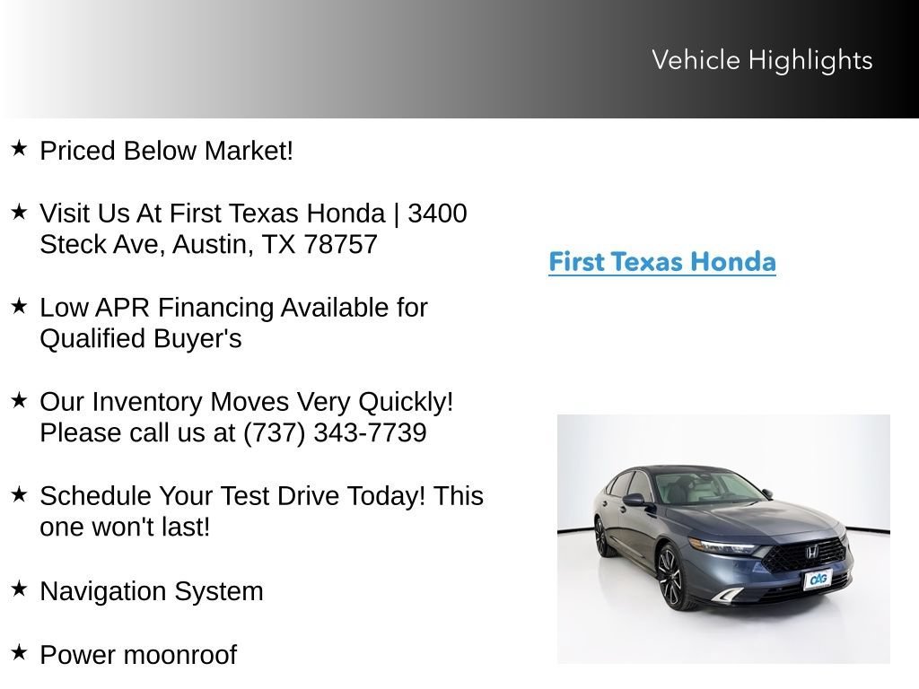 Certified Used 2025 Meteorite Gray Metallic Honda HYBRID TOURING image 51