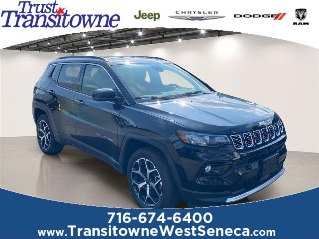 New 2026 Diamond Black Crystal Pearlcoat Jeep Limited image 1
