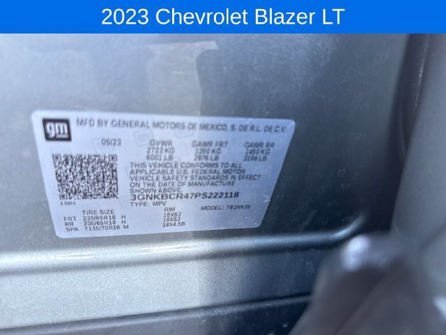 Certified Used 2023 STERLING GRAY METALLIC Chevrolet LT image 28