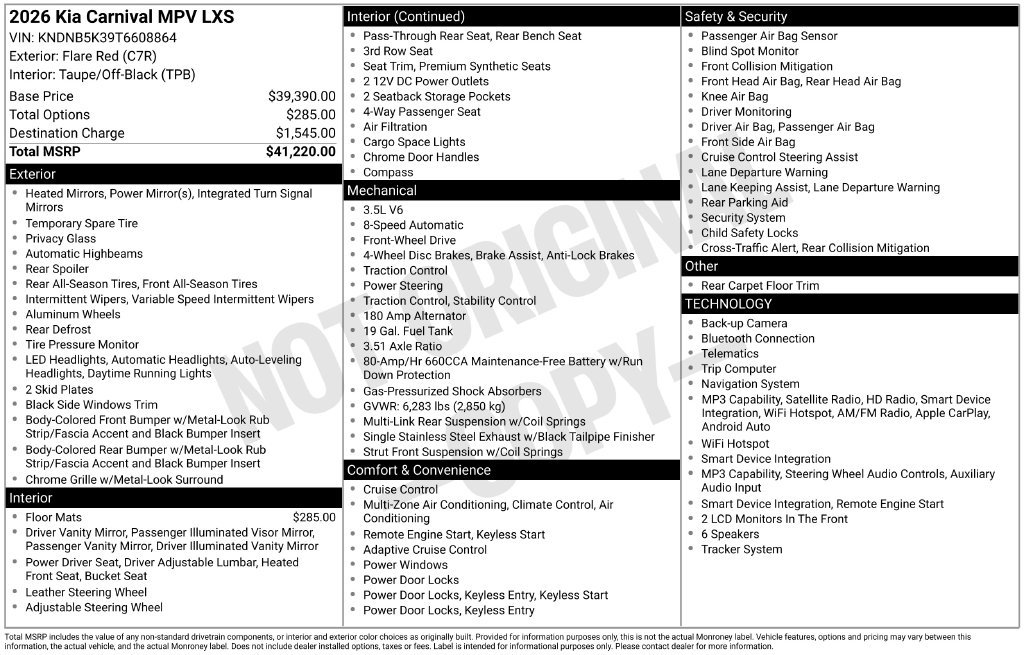 Used 2026 Red Kia LXS image 22