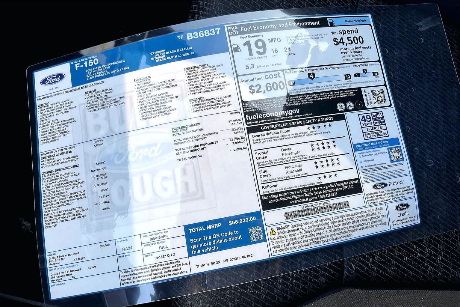 New 2026 Agate Black Metallic Ford XLT image 19