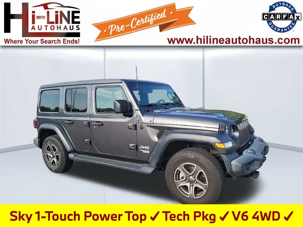 Used 2020 Gray Jeep Unlimited Sport S image 1