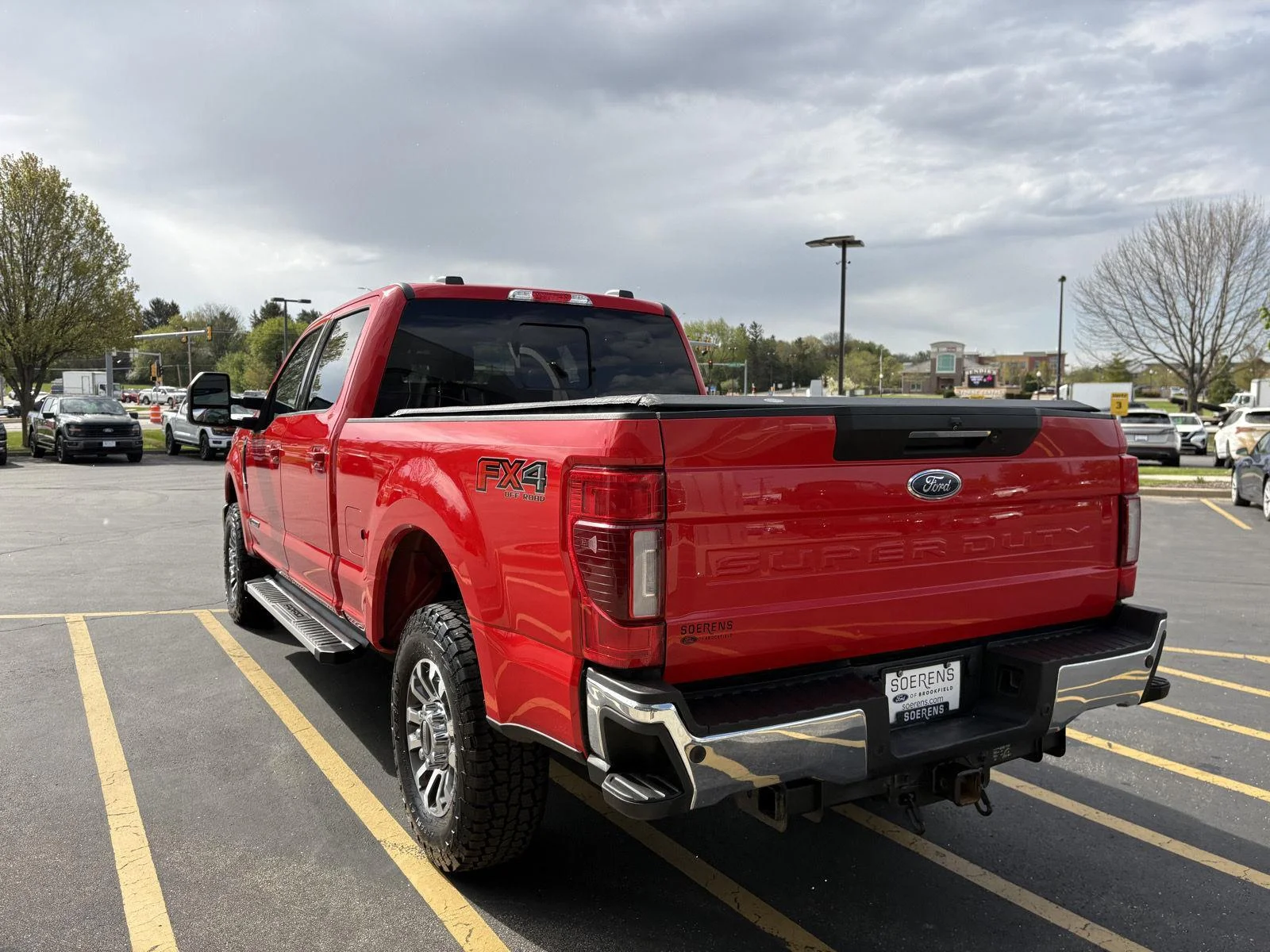 Used 2022 Race Red Ford Lariat image 4