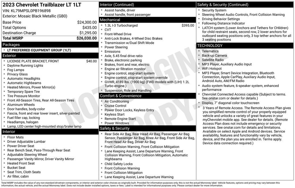 Used 2023 Black Chevrolet LT image 4