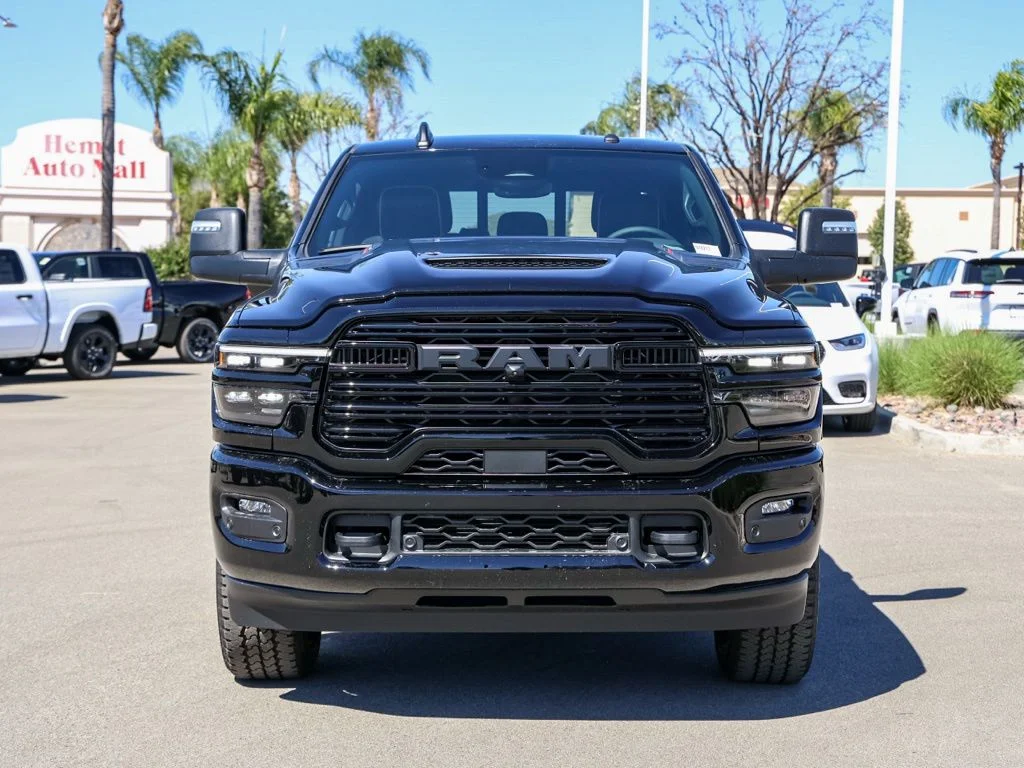 New 2026 Diamond Black Crystal Pearl-Coat Exterior Paint RAM Laramie Night Edition Mega Cab image 8
