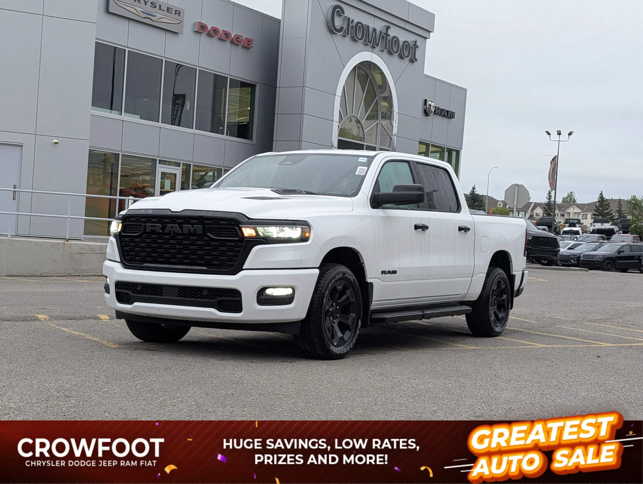 New 2026 White RAM Express - - Black Express Edition - Sport Perf Hood - Black Side Steps - Trailer Brake & More! image 1